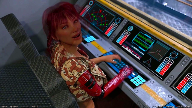 Flirty Half-Robot Teen Seduces Astronaut With Busty Curves & Giant Tits