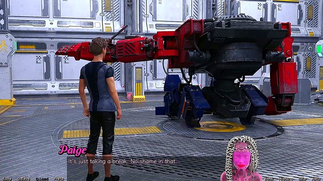 Flirty Half-Robot Teen Seduces Astronaut With Busty Curves & Giant Tits