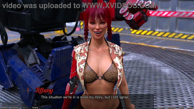 Flirty Half-Robot Teen Seduces Astronaut With Busty Curves & Giant Tits