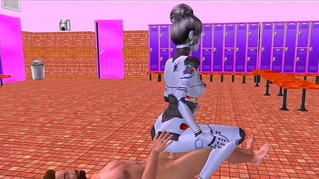 Sexy 3D Anime SexBot Rides Dick in Reversed Cowgirl for Hot Action