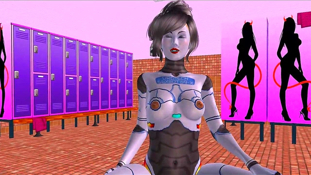 Sexy 3D Anime SexBot Rides Dick in Reversed Cowgirl for Hot Action