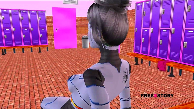 Sexy 3D Anime SexBot Rides Dick in Reversed Cowgirl for Hot Action