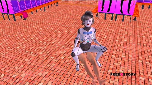 Sexy 3D Anime SexBot Rides Dick in Reversed Cowgirl for Hot Action