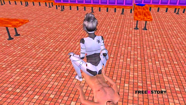 Sexy 3D Anime SexBot Rides Dick in Reversed Cowgirl for Hot Action