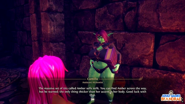 Busty 3D Anime Teen Gets Fucked By Giant Cock In Breeder Threesome Game Scene