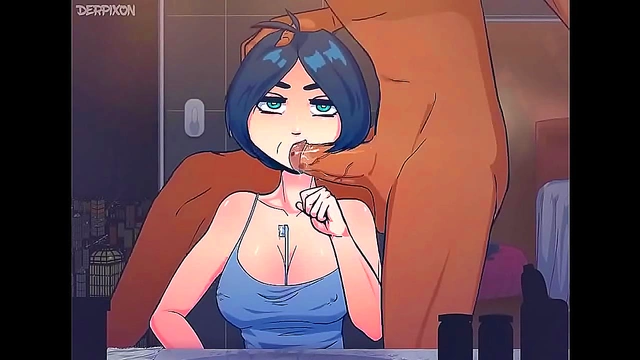 Delicious Hentai Babe Deepthroats & Sucks Dick Till The Last Drop