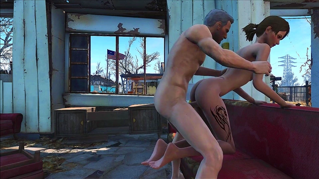 Skinny Brunette from Fallout 4 Gets Fucked Doggy Style for Handjob & Blowjob Bliss