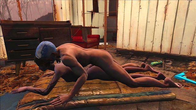 Skinny Brunette from Fallout 4 Gets Fucked Doggy Style for Handjob & Blowjob Bliss
