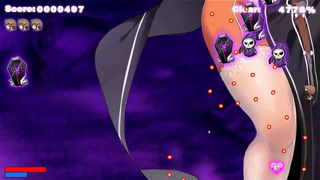 Succubus Chan Undresses Giant Waifu Black Nun Beauty for Busty hentai Gameplay