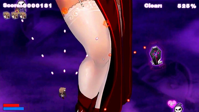 Succubus Chan Undresses Giant Waifu Black Nun Beauty for Busty hentai Gameplay