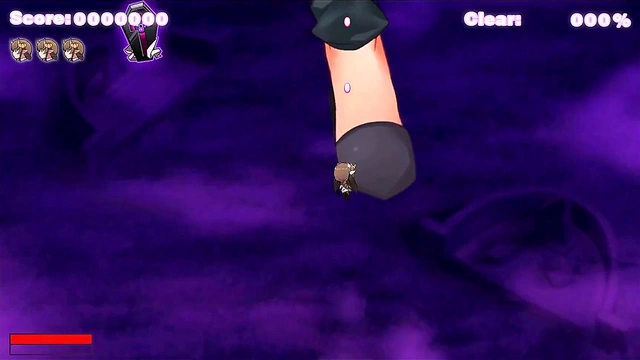 Succubus Chan Undresses Giant Waifu Black Nun Beauty for Busty hentai Gameplay