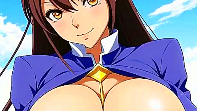 Big-Breasted Anime Babe Shows Off Her Tits in Seductive Hentai Scene