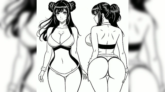 Big-Breasted Anime Babe Shows Off Her Tits in Seductive Hentai Scene