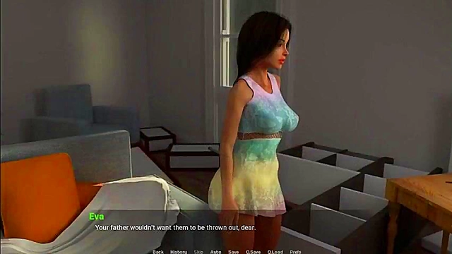 Cute Anime Chick Gives Sweet Handjob in 3D Visual Novel Adventure