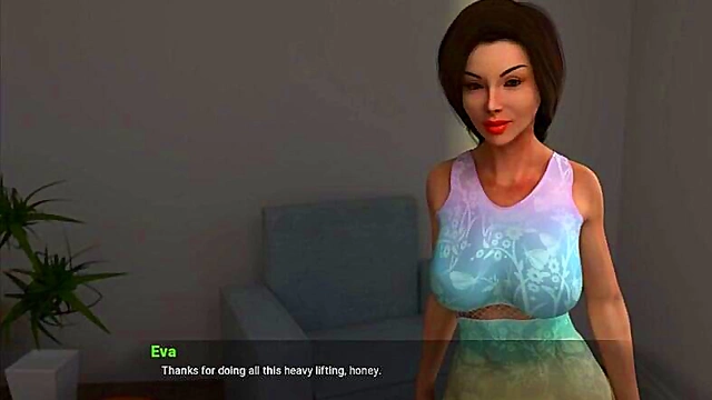 Cute Anime Chick Gives Sweet Handjob in 3D Visual Novel Adventure