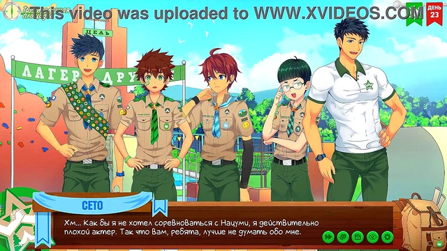 Friends Camp Episode 41 – Gay Anime Game Adventure With Russian Voice Acting