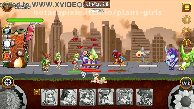 Plant Girls Battle Insect Invasion in Erotic Anime Tower Defense RPG