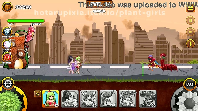 Plant Girls Battle Insect Invasion in Erotic Anime Tower Defense RPG
