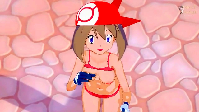 Cute Anime Trainer May Haruka Rewards You With Sweet Congrats Scene