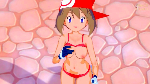 Cute Anime Trainer May Haruka Rewards You With Sweet Congrats Scene