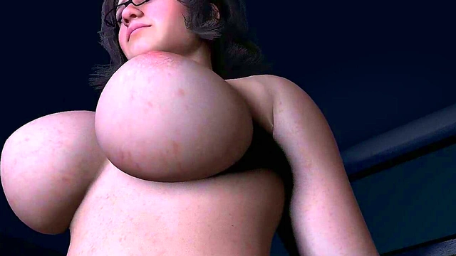 Mature MILF With Glasses Rides Dildo for Busty 3D Anime Orgasm Bliss