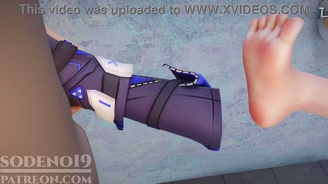 Silver Wolf Catches Master Masturbating, Then Teases With Footjob & Blowjob