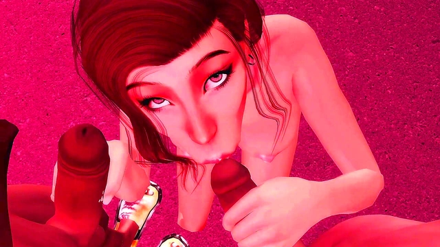 Lara Croft Submits to Futanari Mistress for Anal BDSM Threesome Creampie