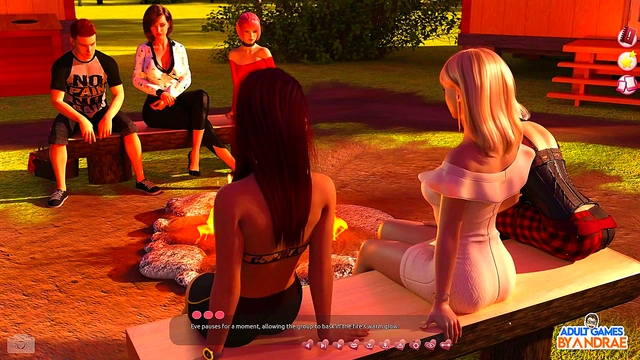 Cute 3D Manga Teen Gets Fucked By Huge Cock Under The Tree For Busty Creampie