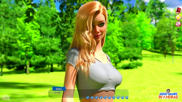 Cute 3D Manga Teen Gets Fucked By Huge Cock Under The Tree For Busty Creampie