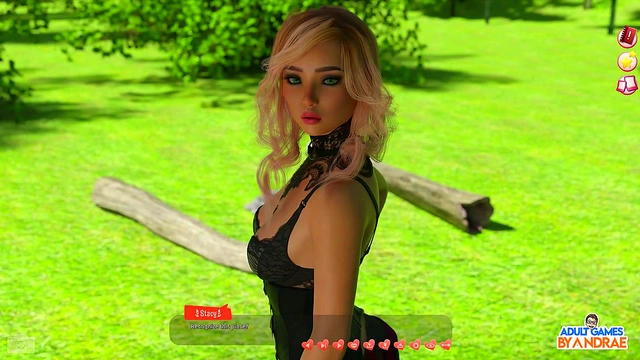 Cute 3D Manga Teen Gets Fucked By Huge Cock Under The Tree For Busty Creampie