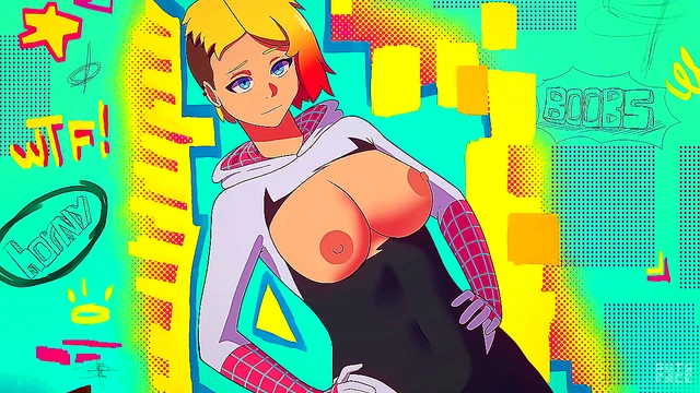 Spider-Man Gwen & Miles Dubbed Hentai Animation Adventure Together