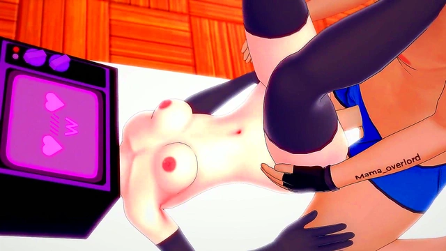 Skibidi TV Woman Warms Up Cock Between Legs With Socks & Gloves