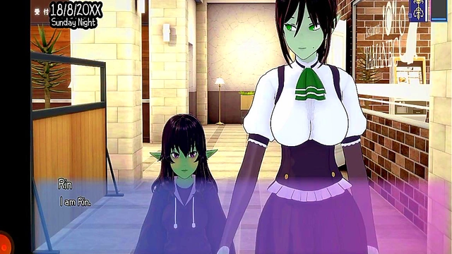 Nude Twin Sisters Chat & Flaunt Big Boobs in Sexy Hentai Scene