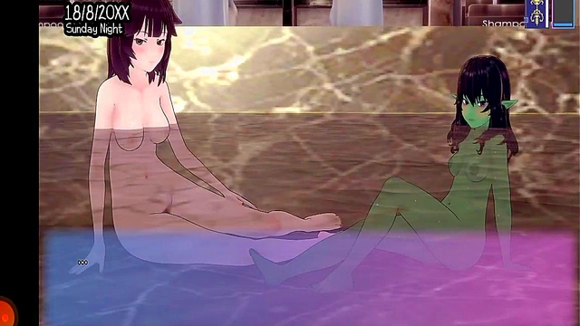 Nude Twin Sisters Chat & Flaunt Big Boobs in Sexy Hentai Scene