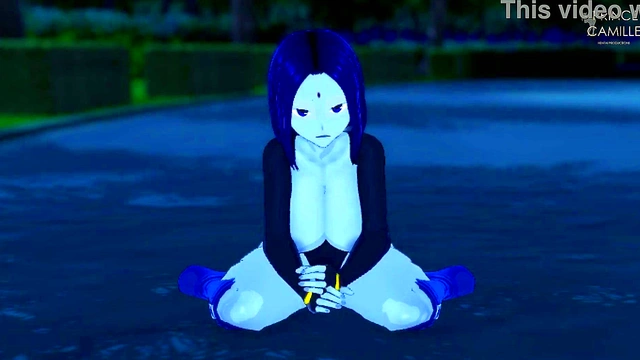 Horny Raven Seduces You With Big Thighs for Joi and Facial in Dark Forest Anime