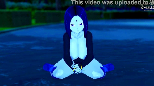 Horny Raven Seduces You With Big Thighs for Joi and Facial in Dark Forest Anime