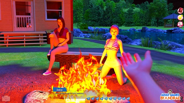 Kinky 3D Manga Teens Engage in Hot Threesome by the Campfire for Huge Cumsshots