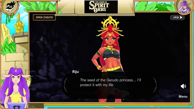 Redhead Riju From LoZ Threesome Squirt Orgasm With Tan Lines & Anime Blowjob