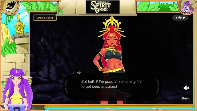 Redhead Riju From LoZ Threesome Squirt Orgasm With Tan Lines & Anime Blowjob