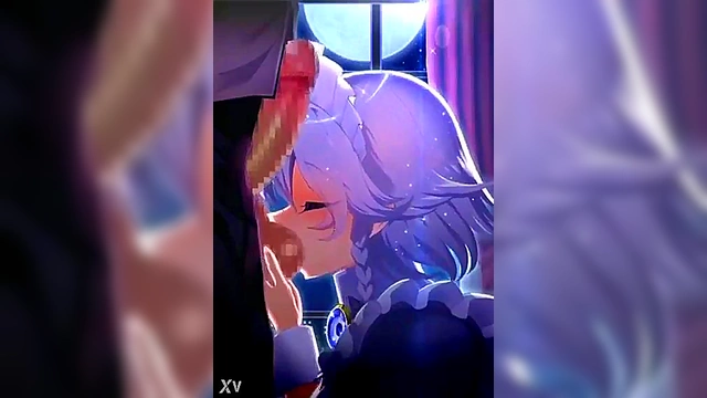 Horny Hentai Babe Sucks Balls And Teases With Her Sexy Lips