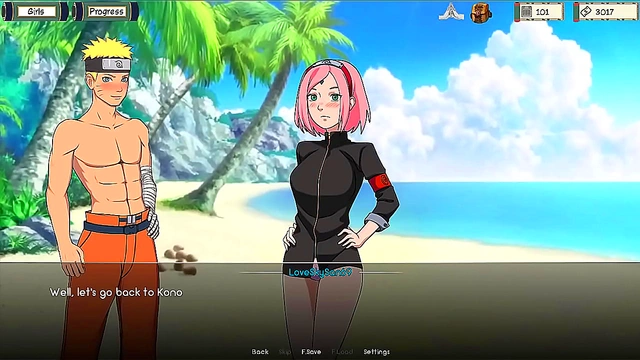 Halloween Naruto Kunoichi Trains for Sexy Fun in 3D Anime Action