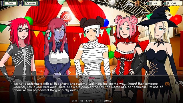 Halloween Naruto Kunoichi Trains for Sexy Fun in 3D Anime Action