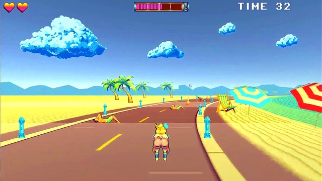 Busty Roller Babe Gets Public Creampie & 69 At The Beach In AnimePornGame