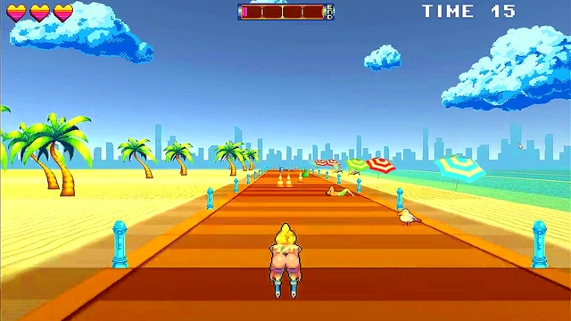 Busty Roller Babe Gets Public Creampie & 69 At The Beach In AnimePornGame