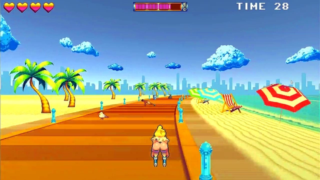 Busty Roller Babe Gets Public Creampie & 69 At The Beach In AnimePornGame