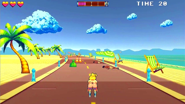 Busty Roller Babe Gets Public Creampie & 69 At The Beach In AnimePornGame