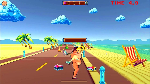 Busty Roller Babe Gets Public Creampie & 69 At The Beach In AnimePornGame