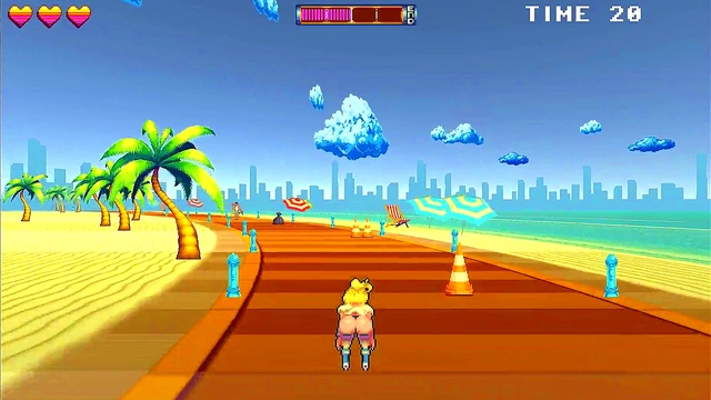 Busty Roller Babe Gets Public Creampie & 69 At The Beach In AnimePornGame