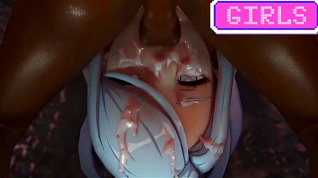 Shen He Stuck in Holes for Threesome Fun & Hardcore Anime Sex