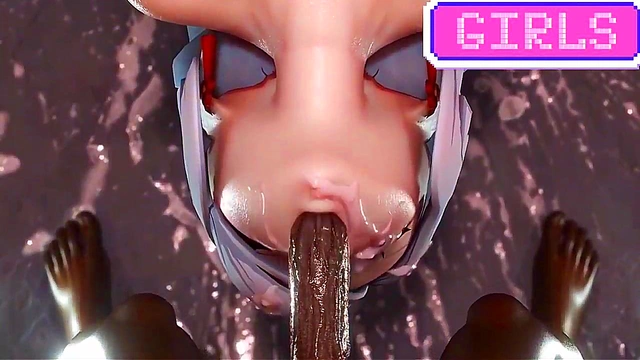 Shen He Stuck in Holes for Threesome Fun & Hardcore Anime Sex
